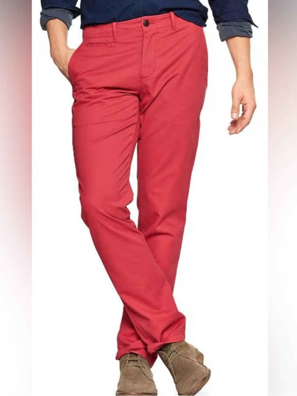 GAP Lived-In Slim Chino Pants Salmon Pink 32x30